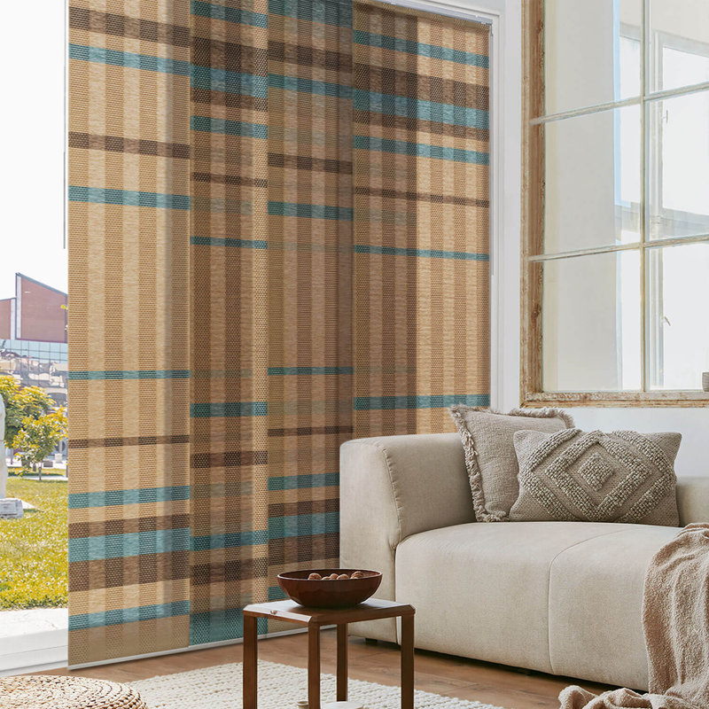 Sharmaine Semi Sheer Vertical Blind, Hinoki