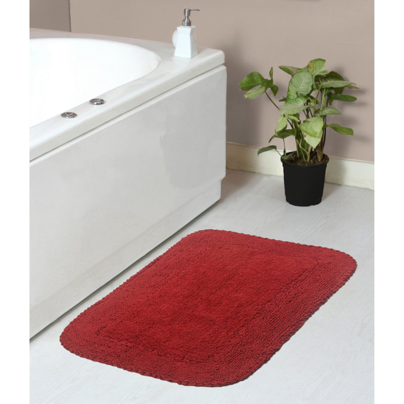 Maytham Bath Rug, Red, Rectangle - 21" W x 34" L