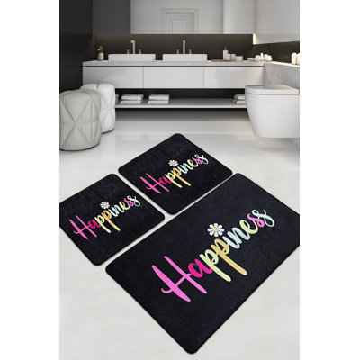 Ensemble de tapis de bain luxueux (3 pièces), en polyester doux, 23,6 po x 39,4 po (1 pièce) et 19,7 po x 23,6 po (2 pièces) | Antibactérien, antidérapant, 20,5 oz / pied carré | Lavable à la machine et durable, parfait pour les salles de bain élégantes