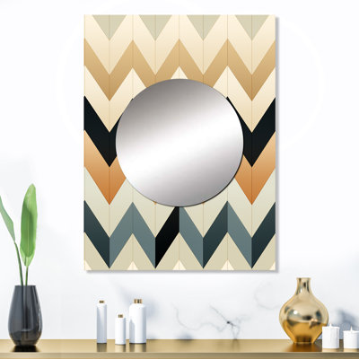 Nahel Ivory Boho Accents Chevron - miroir chevron