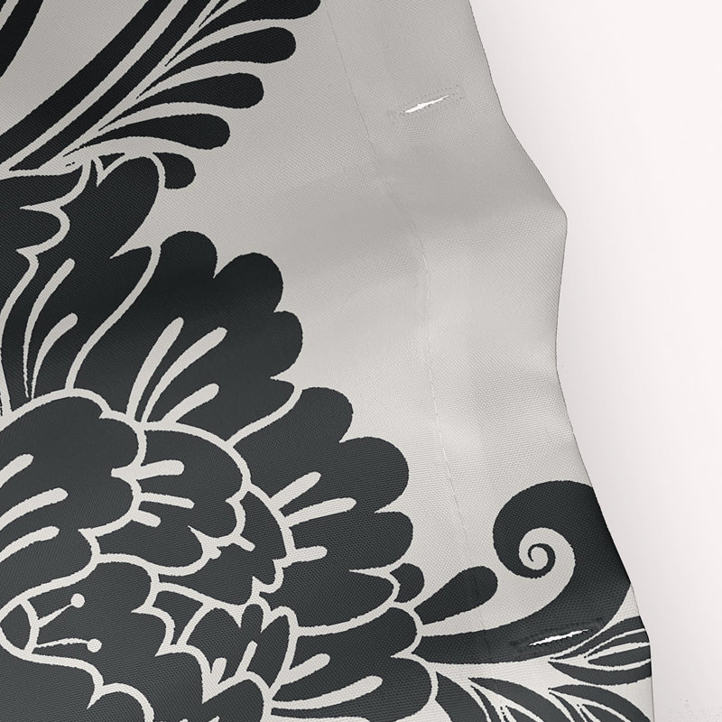 Rideau de douche Flower Flourish, Noir