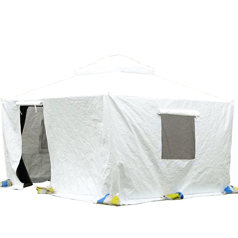 Housse de protection pour abri de jardin d'extérieur 12 pi x 12 pi - Hiver universel avec parois latérales, fenêtres en filet de polypropylène, blanc pour enceinte imperméable et polyvalente
