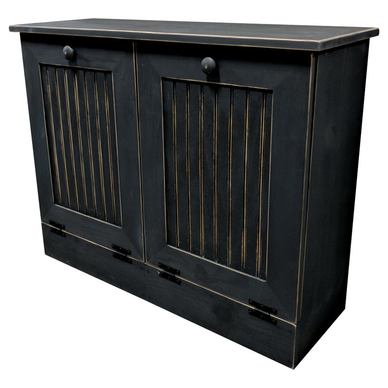 Poubelle multi-compartiments inclinables 13 gallons inclinable, Vieux noir