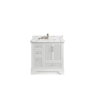 Meuble-lavabo simple 36 po avec plateau Alys