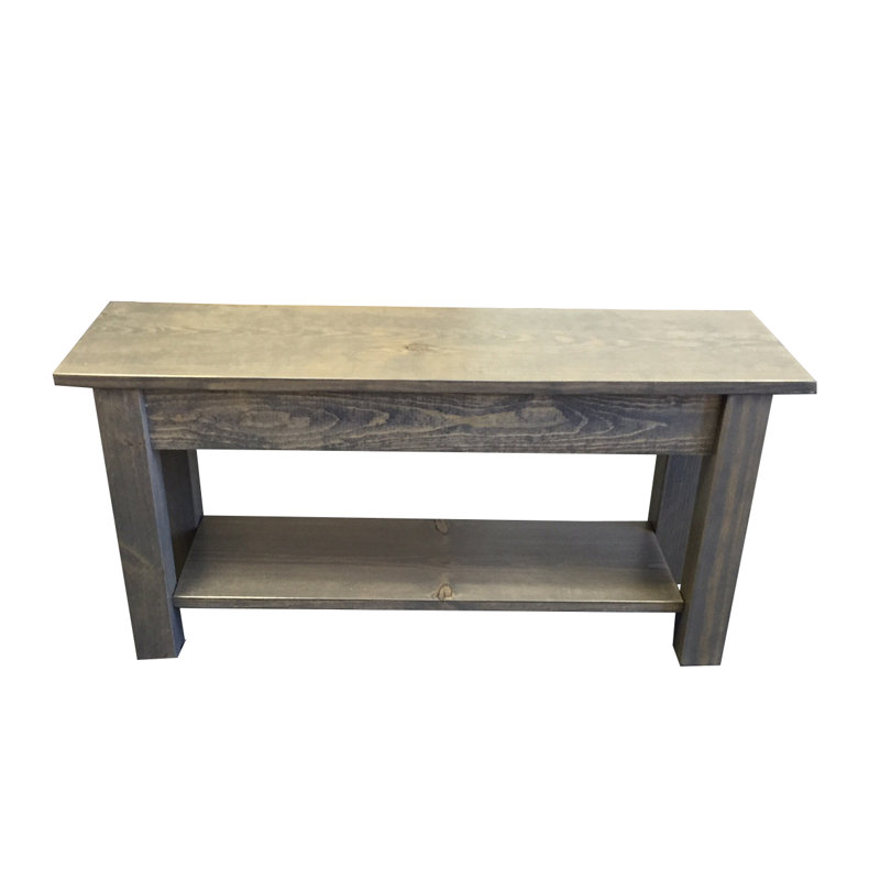 Banc de rangement en bois Johnie, H 17 po x l 36 po x P 12 po