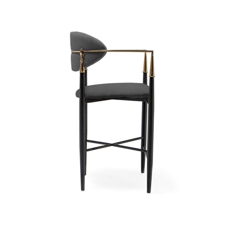 Tabouret Roubi, Gris foncé