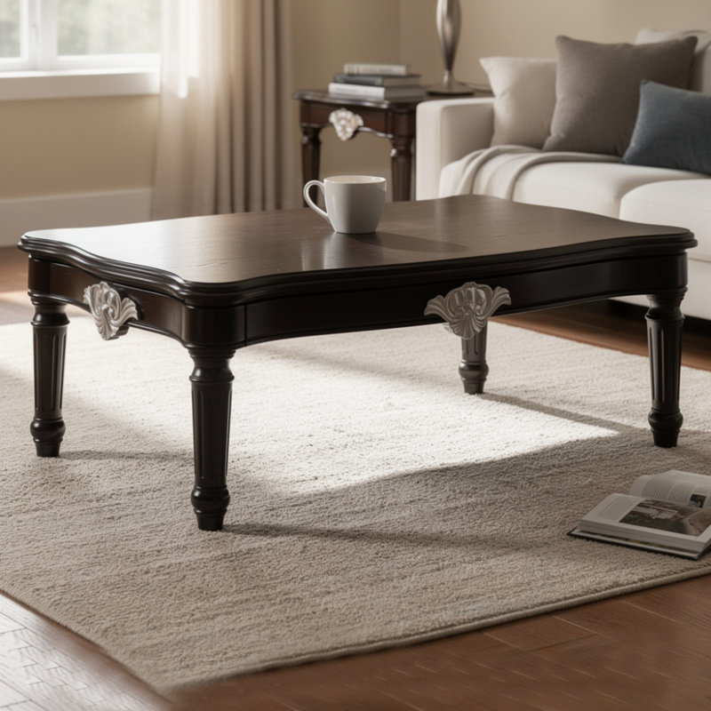 Amberly Solid Wood Top Coffee Table
