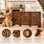 Barrière pour chien en bois pliable autoportante à 3 panneaux-134383038