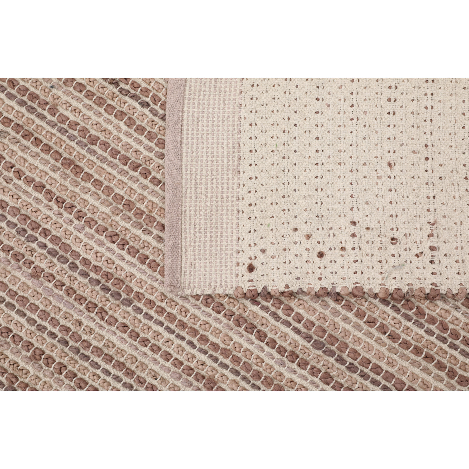 Vanora Hand-Woven Striped Jute Rug, Rectangle 5' x 8'