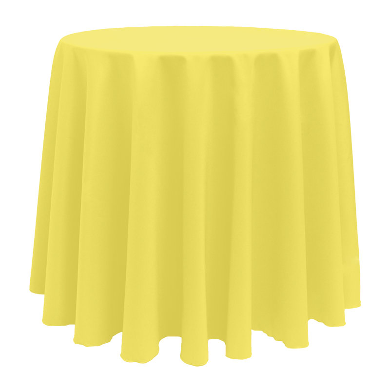 Solid Color Round Tablecloth, 3, Lemon