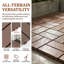 PP Material Interlocking Floor Tiles - 44 Pack 12"X12" Waterproof Patio Tiles-125177228