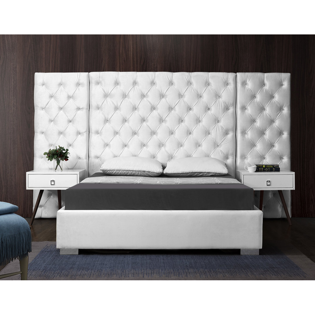 Upholstered Platform Bed Everly Quinn 