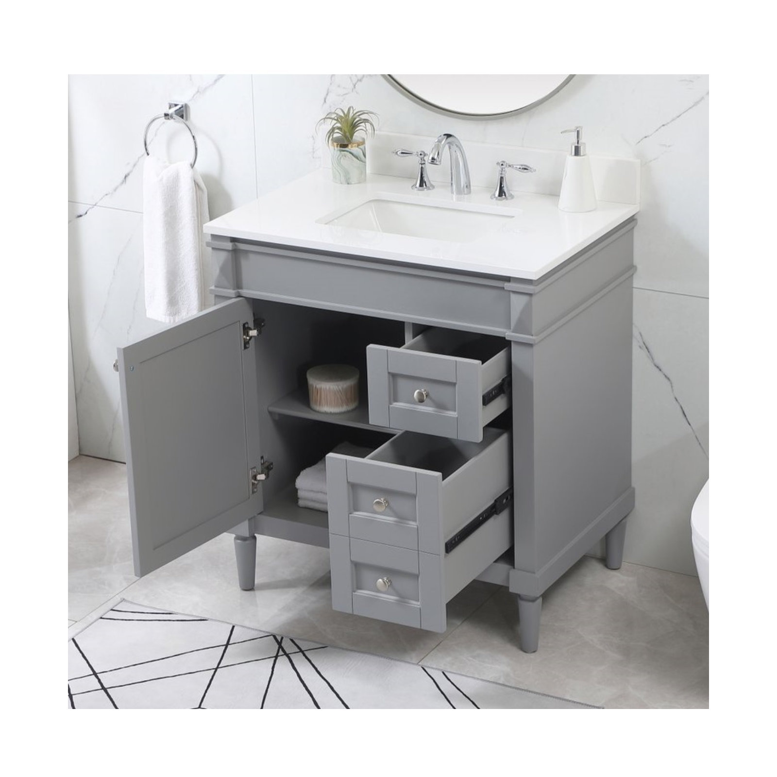 Readington 32'' Single Bathroom Vanity, Gray