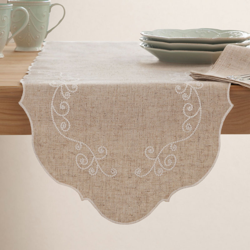 Lenox French Perle Runner, 52" x 14"