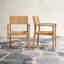 Chaise de patio en teck massif empilable