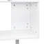 Bureau pivotant moderne de 140 cm (55 po), poste de travail en L avec 3 rangements, blanc, gain de place pour chambre ou salon, meuble de bureau blanc pour chambre ou bureau