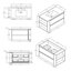 Meuble-lavabo suspendu de 91 cm (36 pouces) avec lavabo, tiroir à fermeture douce, lavabo en céramique et contreplaqué.-784465184-784465187