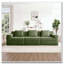 Canapé modulaire sans siège à 3 places, canapé modulaire Cloud avec assise profonde, canapé modulaire moderne à 3 places avec coussins décoratifs Tissu en velours côtelé-465122992
