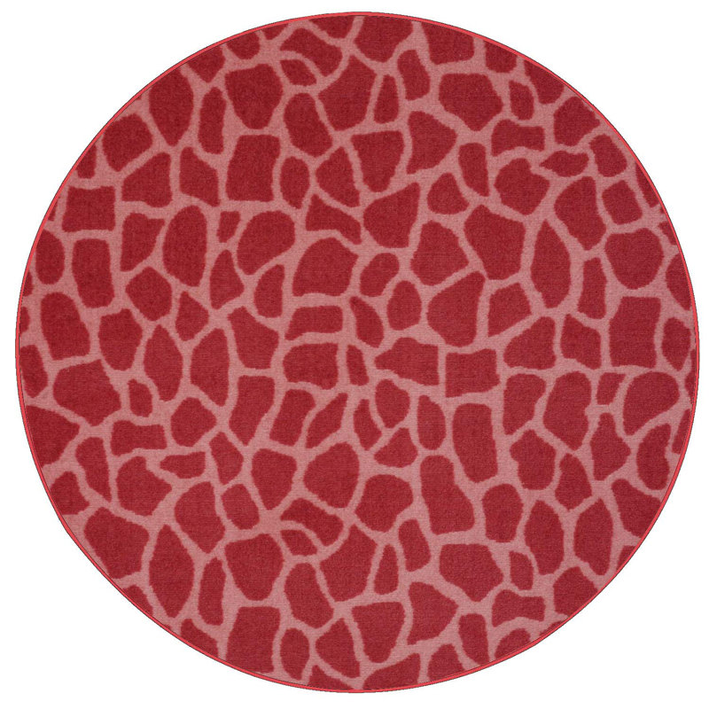 Tapis imprimé animal - Girafe Girly, Rond 6 pi