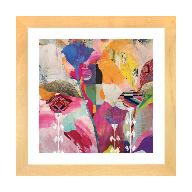 «Lea Dem Alone Floral» par Nikki Chu - impression, Encadré naturel, H 16 po x l 16 po x p 1 po