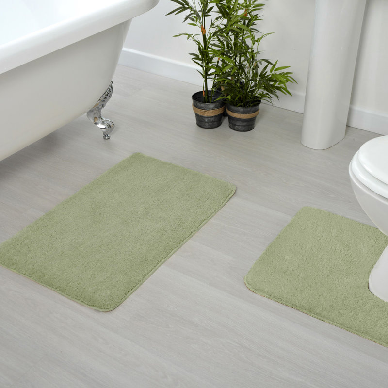 Joyce Microfibre U-Shape Pedestal Mat, Fern