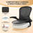 Ato Ergonomic Mesh Office Chair With Adjustable Lumbar Support, Flip-up Arms, And High Back