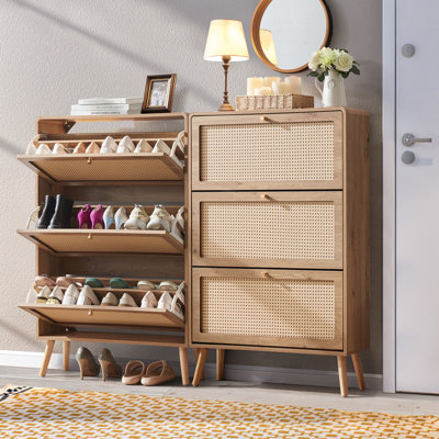 Armoire de rangement pour chaussures 24 paires (ensemble de 2)