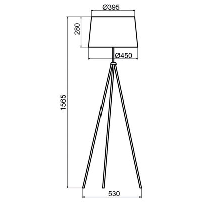 Schuller 156.5cm Tripod Floor Lamp