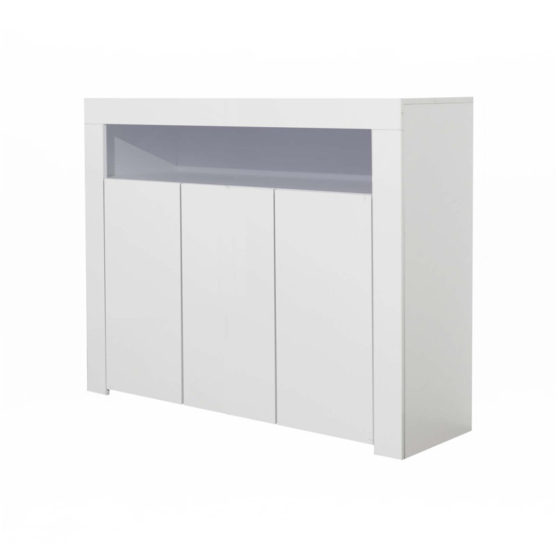 Sideboard Storage Cabinet High Gloss With LED Light