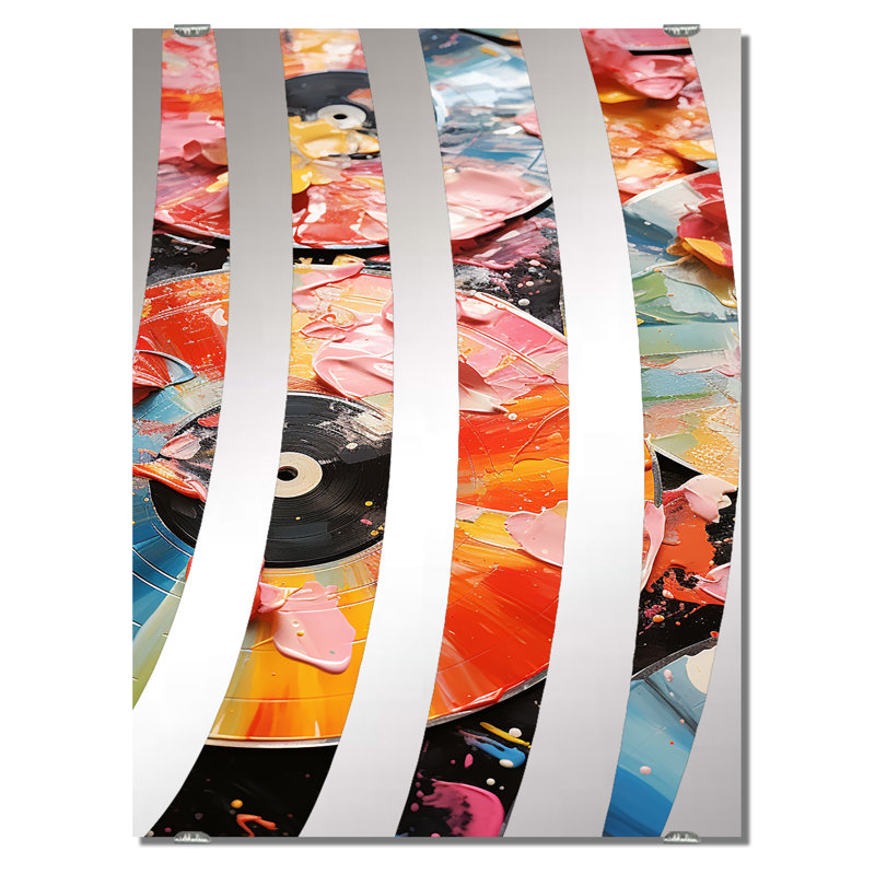 Geovonnie - Miroir mural à disques compacts MIR133154, 32 po x 24 po