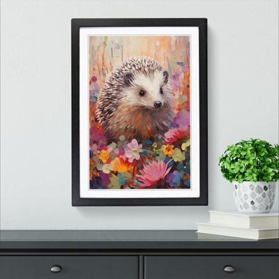 Hedgehog Impressionism Art - Framed Print