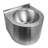 Whitehaus 16" brushed stainless steel commercial single bowl wall mount wash basin