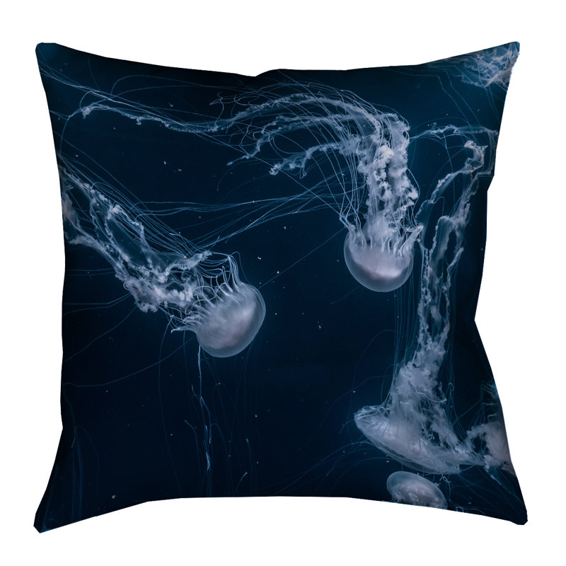 Housse de coussin en coton Joel Filipe Jellyfish, 20 po x 20 po