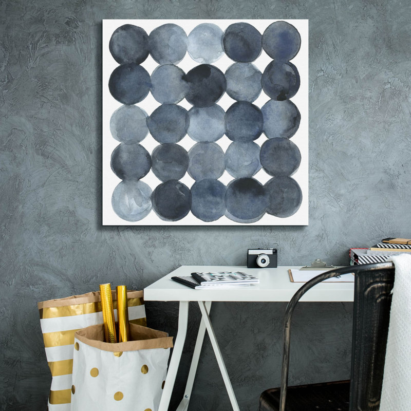  «Blue Gray Density 1» par Emma Scarvey, art mural sur toile, 26 po x 26 po