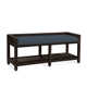 Glinda Wicker Shelves Storage Bench