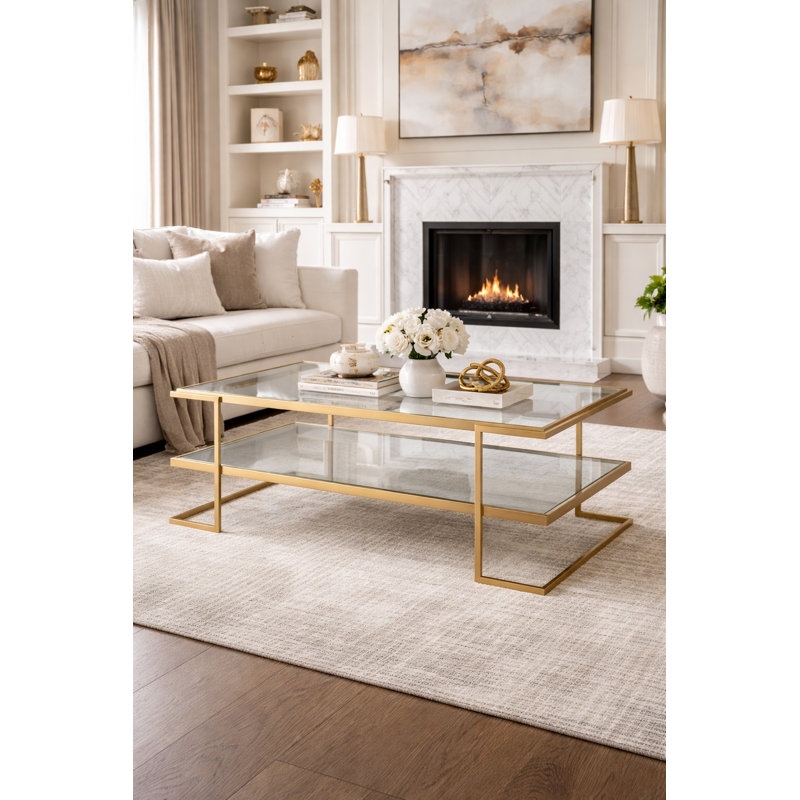 Sophia Glass Top Single Coffee Table