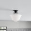 Plafonnier semi-encastré de style moderne Mid-Century Demitre