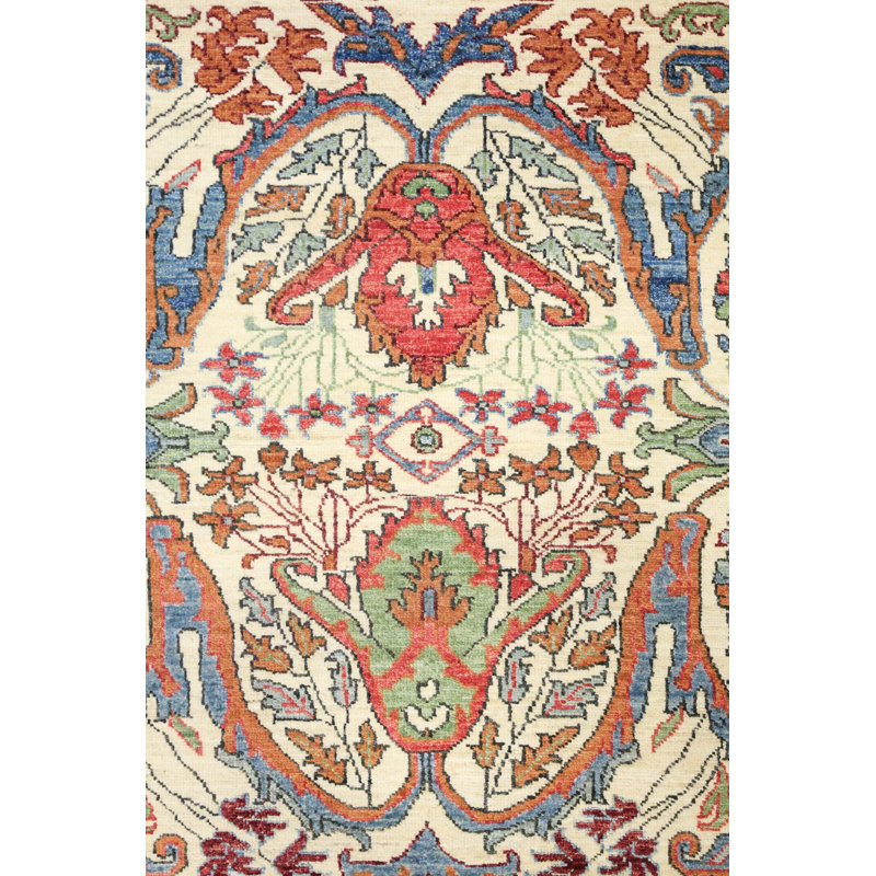 Tapis de couloir nouvel âge 2 pi 7 po x 10 pi 1 po Mazar Ivoire
