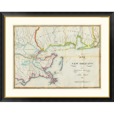 Map of New Orleans and Adjacent Country, 1815 by John Melish Framed Graphic Art -  Global Gallery, DPF-295156-36-296