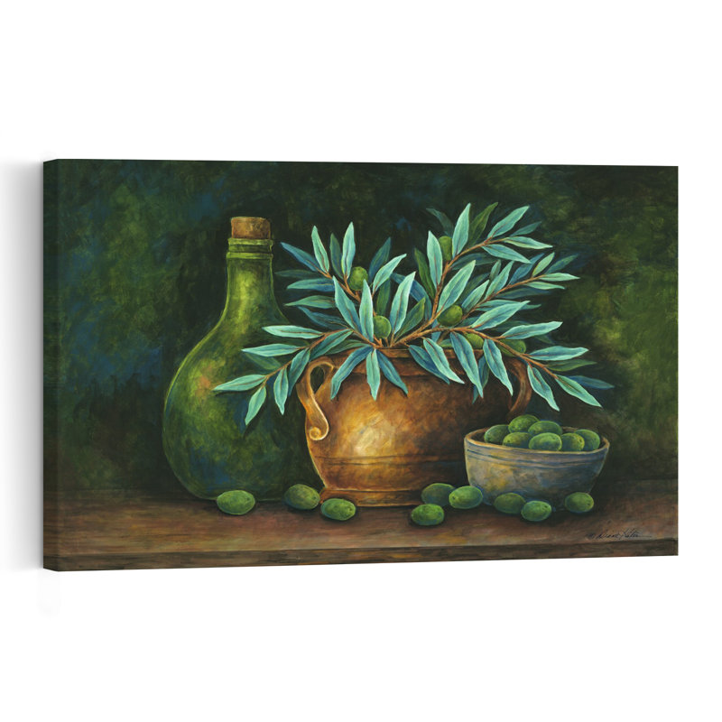 «The Olive Harvest», reproduction d'art rétro de fruits nature, H 32 po x l 48 po
