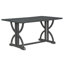 Table de salle à manger de style rétro pour 6 personnes - gris délavé, 4 chaises et 1 banc inclus, table rectangulaire de la collection Wash 6, Modern Living