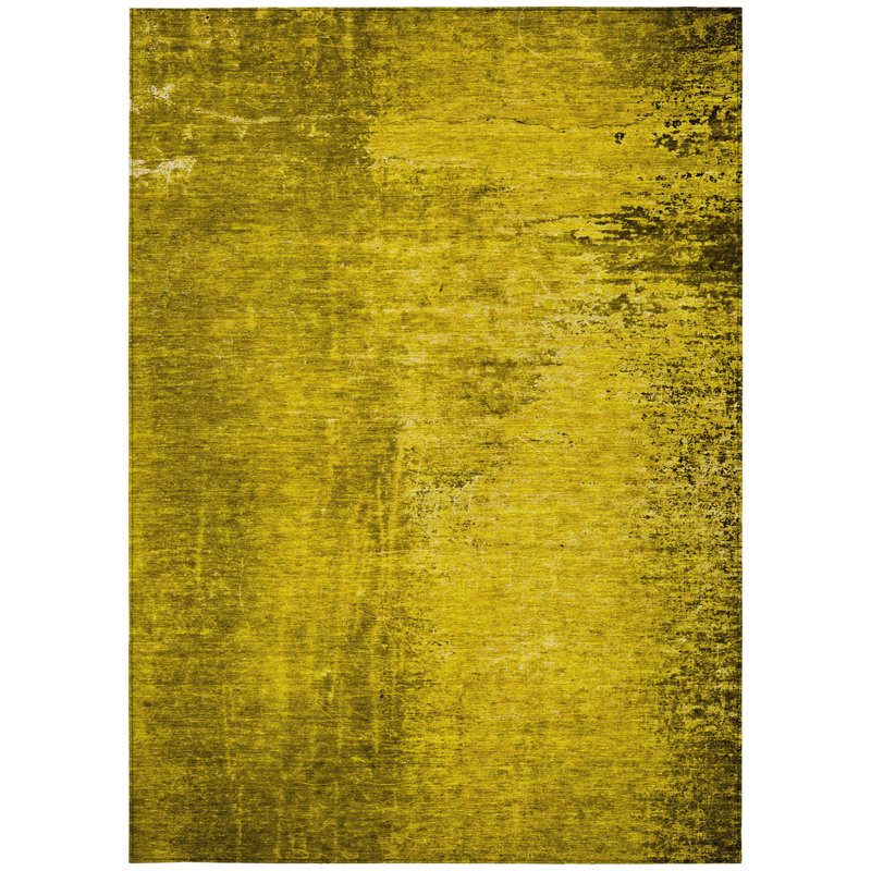 Tapis extérieur lavable antidérapant doré 5 pi x 8 pi