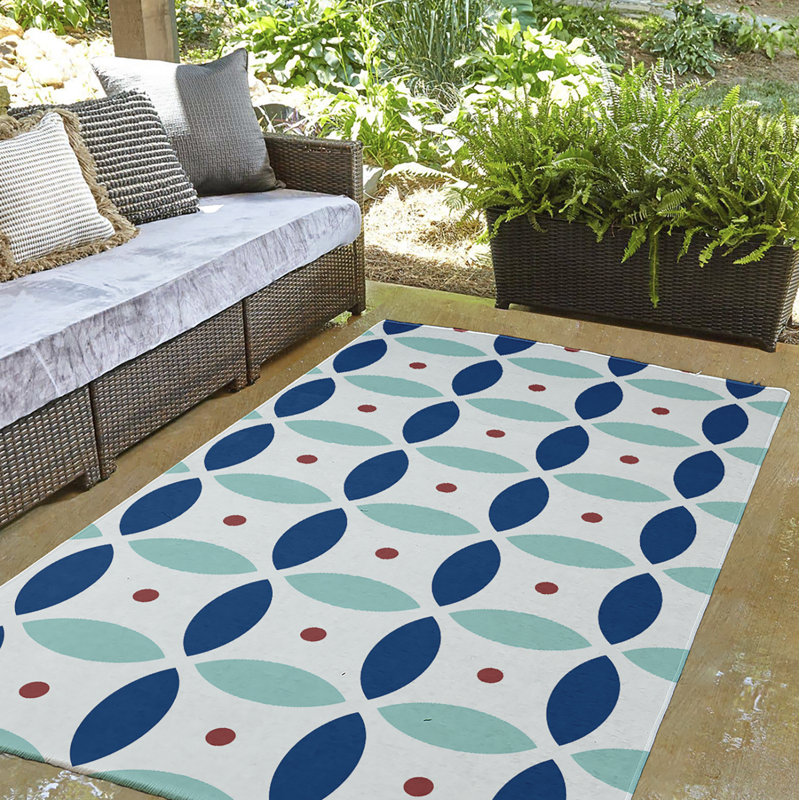 Subline Chenille Geometric Indoor Rug, Round 5'