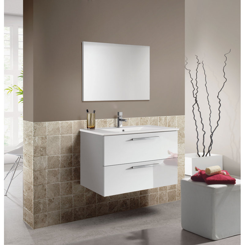 Disharoon 80cm Single Bathroom Vanity Base Only, White