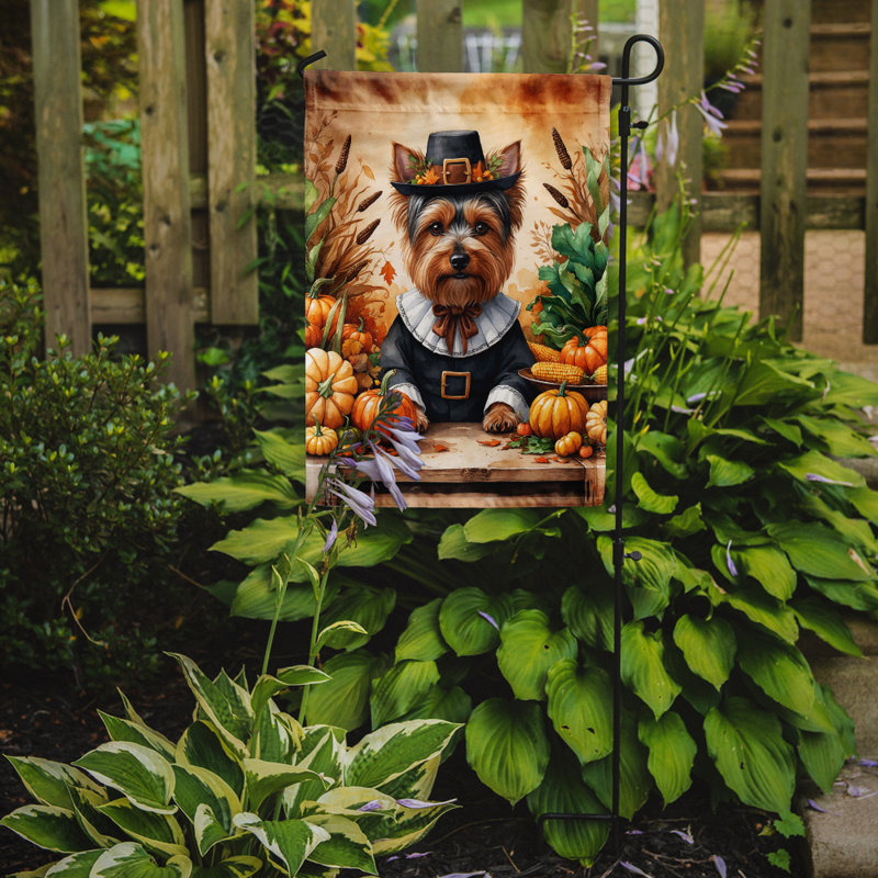 Thanksgiving Garden Flag, Yorkshire Terrier