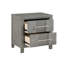 Ensemble de chambre à coucher avec rangement de style moderne 5 pièces KENZO en bois, tête de lit à DEL, haut-parleurs Bluetooth et ports USB - gris