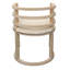Fauteuil demi-tonneau en lin 21 po