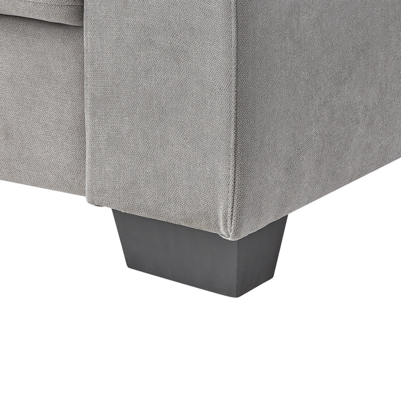 Fauteuil en polyester 37 po, Polyester gris clair