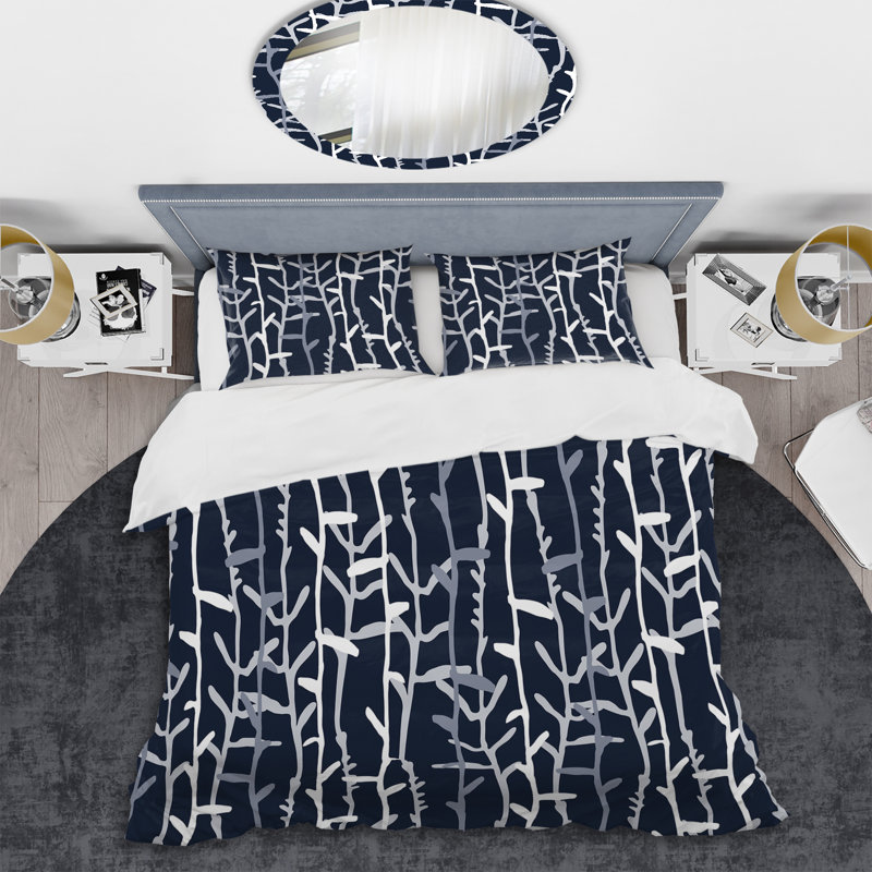 Ensemble de housse de couette en microfibre noir / blanc 2 pièces, Housse de couette pour très grand lit et 2 très