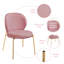 Chaise d'appoint de salle à manger rembourrée en velours Erianna-1760602665